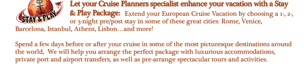 Let your Christine Nyholm Specialist Enhance your vacation with a Stay and Play Package!